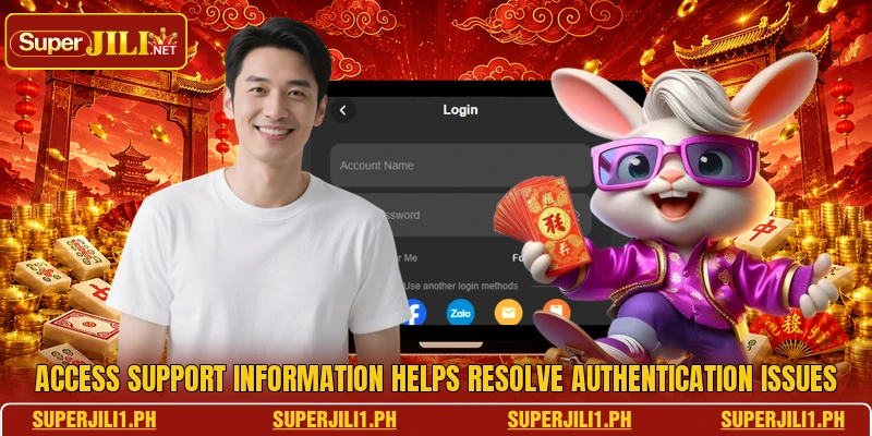 Access support information helps resolve authentication issues