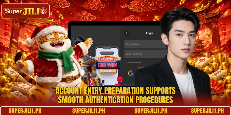 Account entry preparation supports smooth authentication procedures