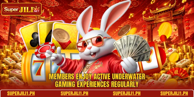Members enjoy active underwater gaming experiences regularly Members enjoy active underwater gaming experiences regularly