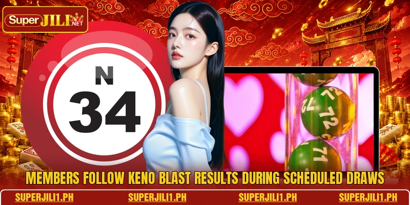 Members follow Keno Blast results during scheduled draws Members follow Keno Blast results during scheduled draws