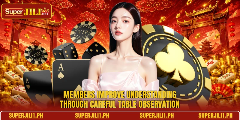 Members improve understanding through careful table observation Members improve understanding through careful table observation