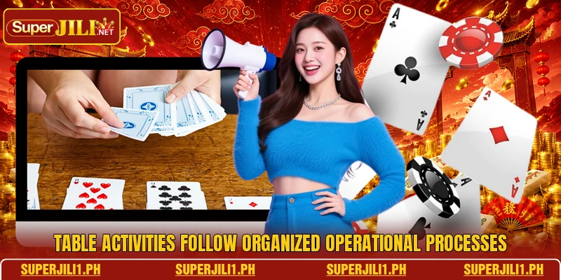 Table activities follow organized operational processes Table activities follow organized operational processes