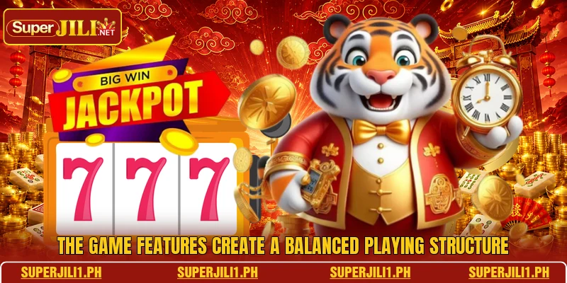 The game features create a balanced playing structure The game features create a balanced playing structure