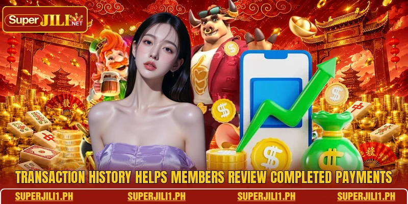 Transaction history helps members review completed payments Transaction history helps members review completed payments